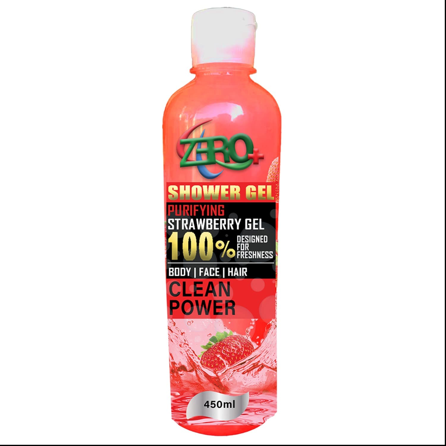 ZERO+ Strawberry Showel Gel 450ml